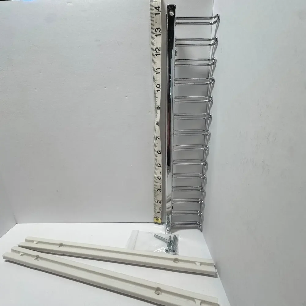 Closet Made Chrome Shiny Silver Tie Belt Scarf Rack Organization Set of 2